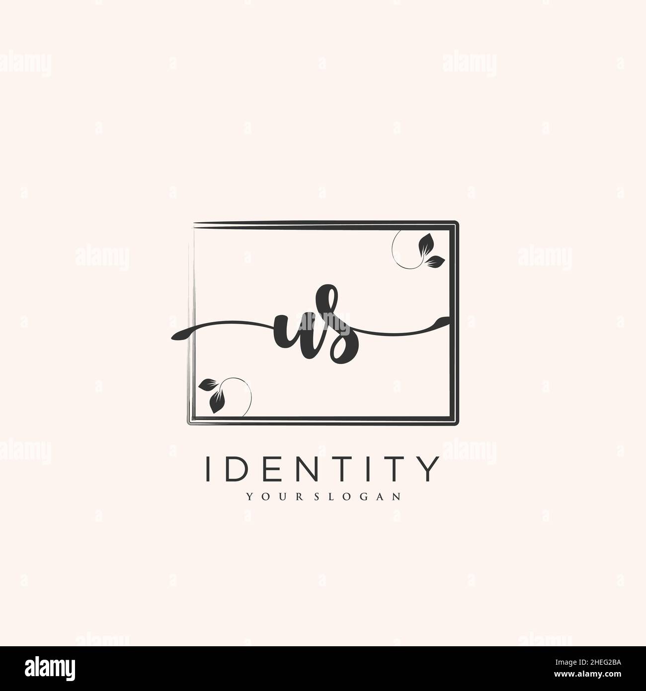 US-Handschrift Logo Vektor Kunst der ersten Unterschrift, Hochzeit, Mode, Schmuck, Boutique, Blumen und botanische mit kreativer Vorlage für jedes Unternehmen Stock Vektor