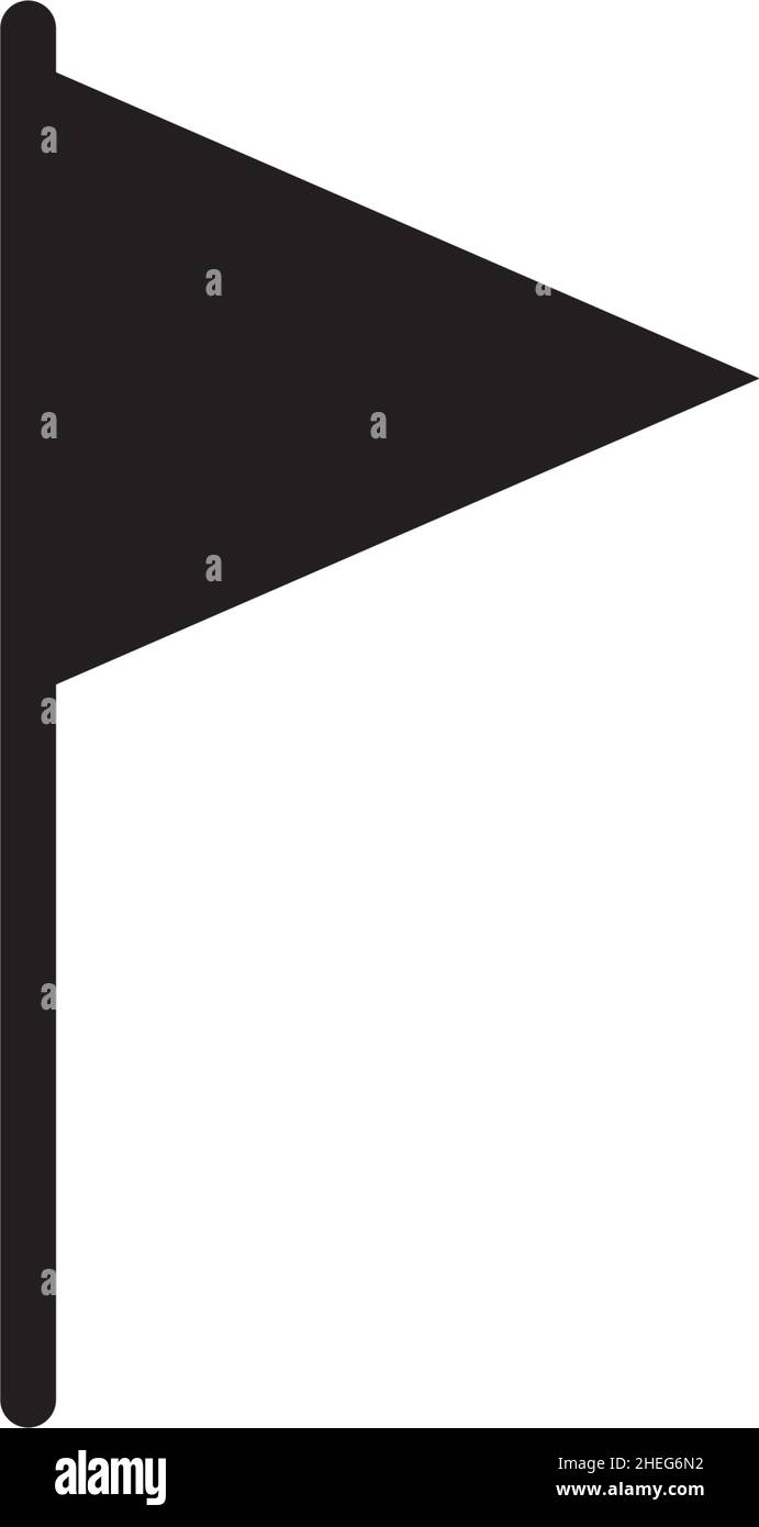Einfaches Flag Symbol Vektor Logo Design Stock Vektor