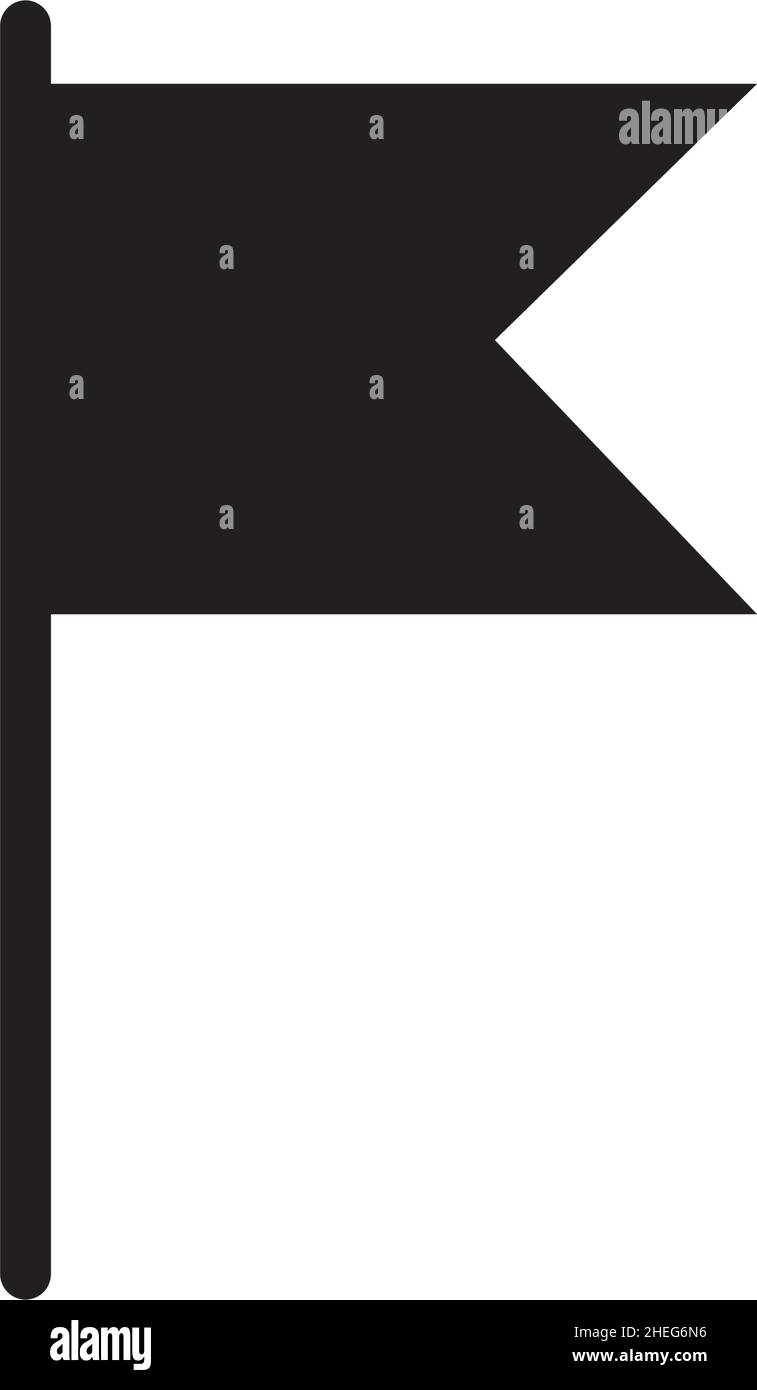 Einfaches Flag Symbol Vektor Logo Design Stock Vektor