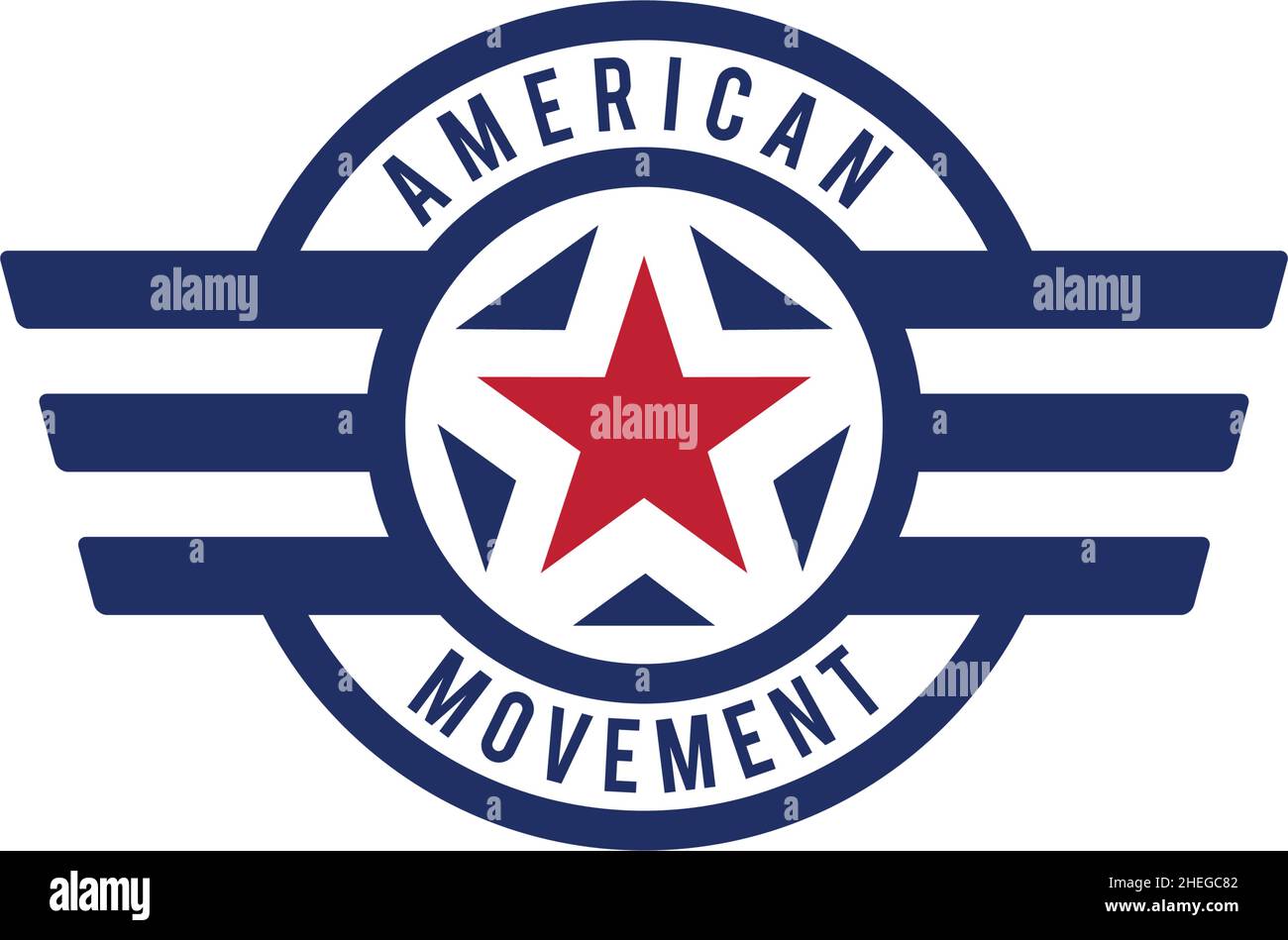 American Star Emblem Vektor-Logo-Design Stock Vektor