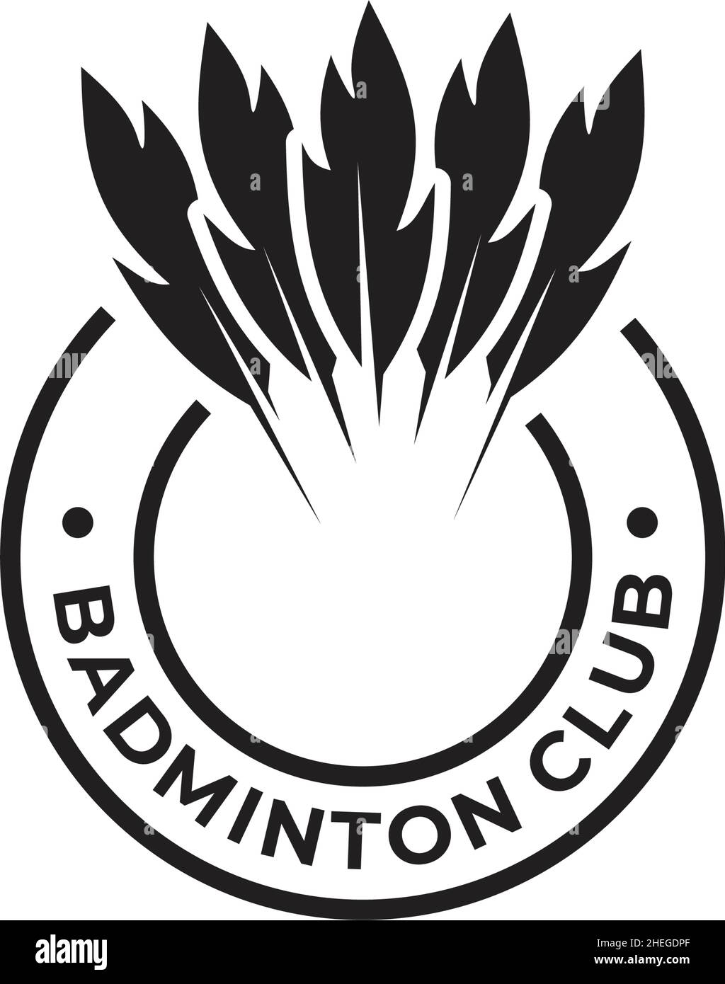 Badminton Club Vektor Emblem Logo Design Stock Vektor