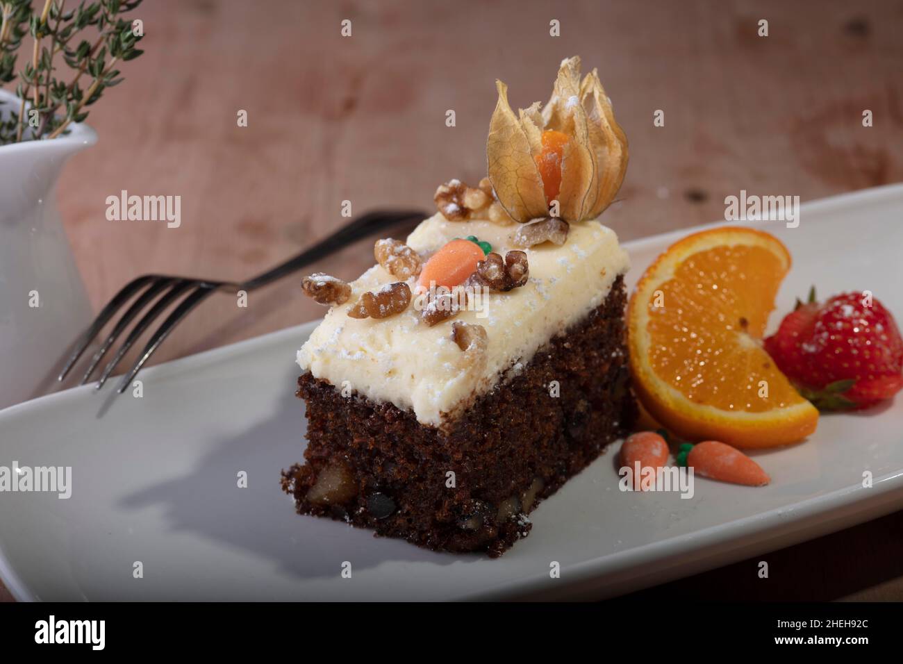 Karotte-Kuchen Stockfoto