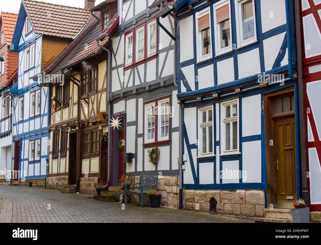Die Stadt Bad Sooden-Allendorf im Werra-Tal in Deutschland, Hessen Stockfoto