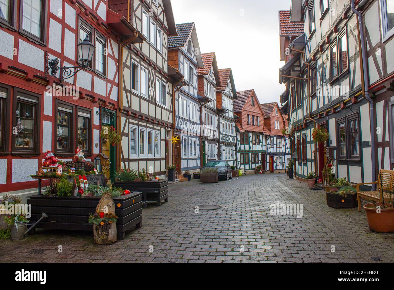 Die Stadt Bad Sooden-Allendorf im Werra-Tal in Deutschland, Hessen Stockfoto