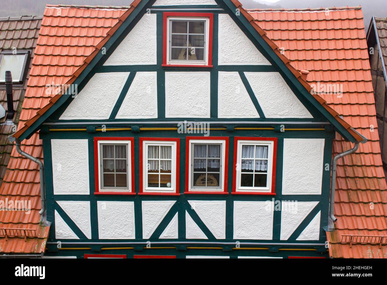 Malerisches Haus in Bad Sooden Allendorf im Werra-Tal in Deutschland, Hessen Stockfoto
