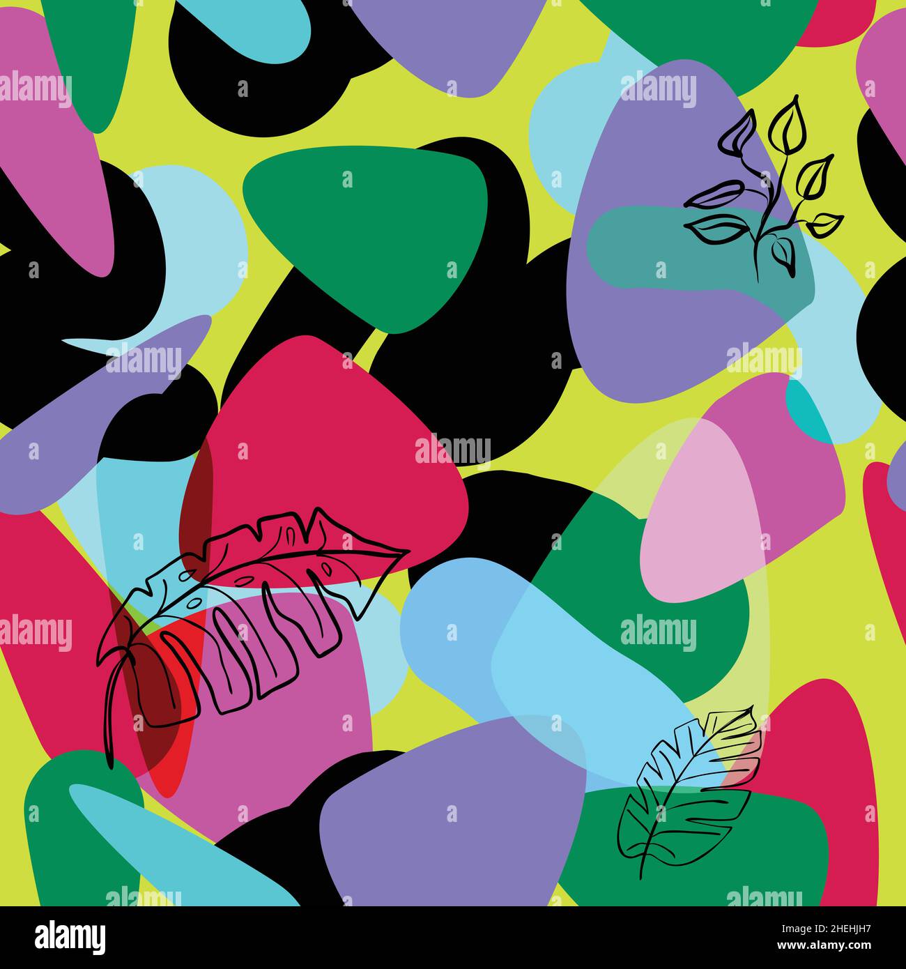 Abstrakt hell Vektor nahtlose Muster, tolles Design für jeden Zweck. Farbenfroher Hintergrund. Im Vintage-Dessin. Stock Vektor