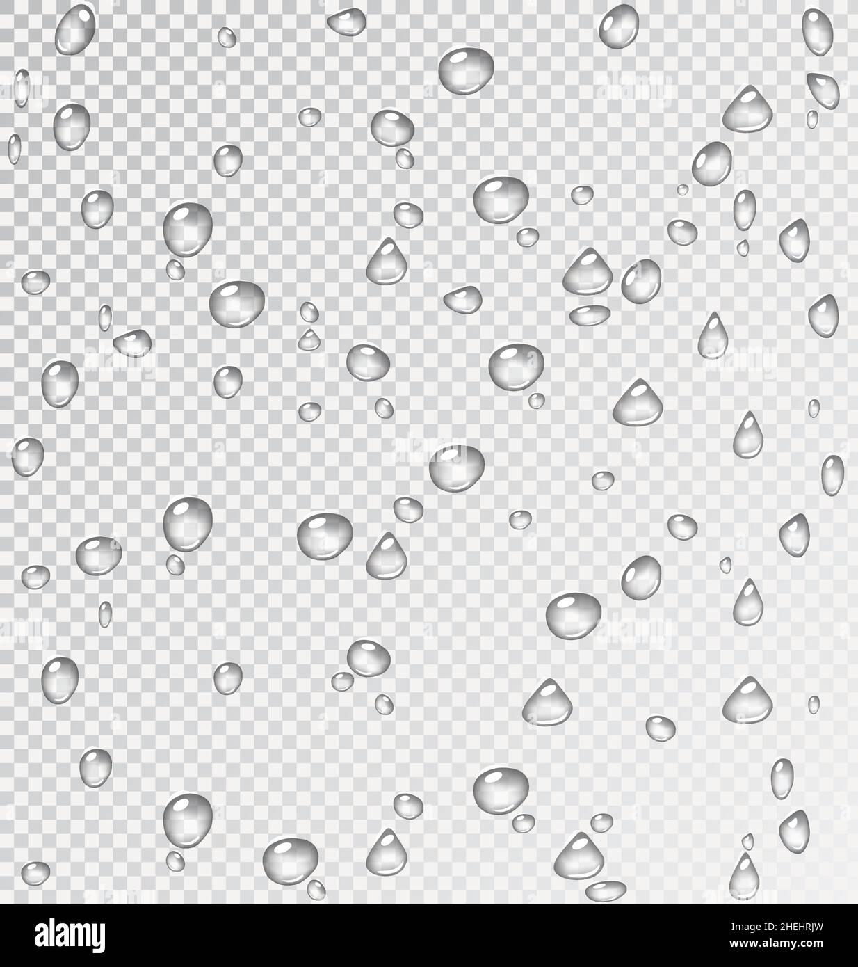 Klare Wassertropfen Elemente isoliert auf Hintergrund Vektor isoliert auf klaren Hintergrund Stock Vektor