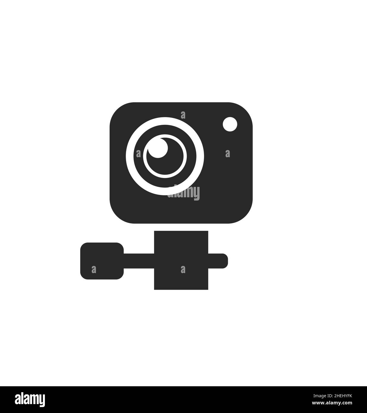 Einfache kleine Stil Action Sport hd High Definition-Videokamera Symbol Sport Silhouette Stock Vektor