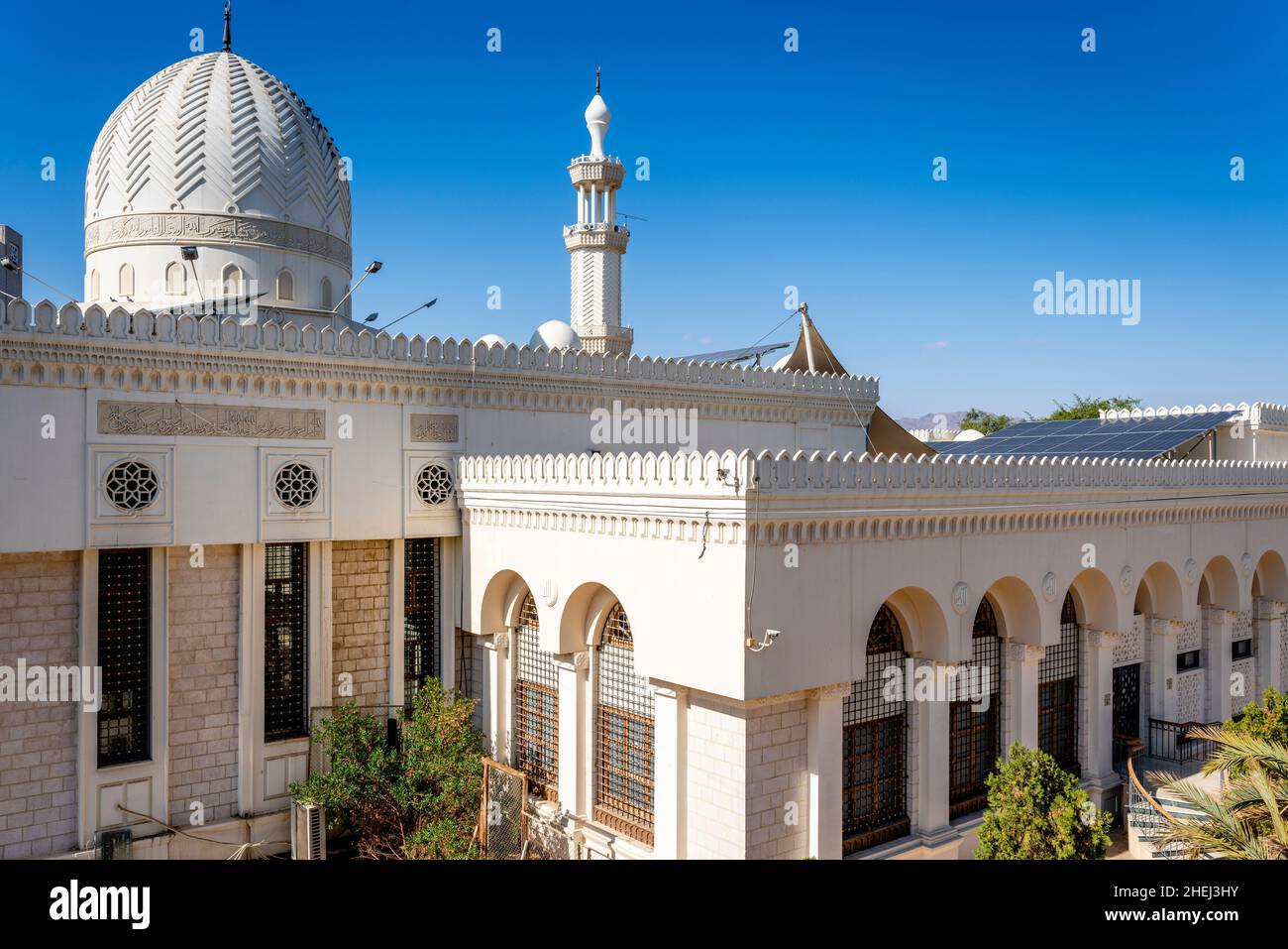 Sharif Al Hussein Bin Ali Moschee, Aqaba, Gouvernement Aqaba, Jordanien. Stockfoto