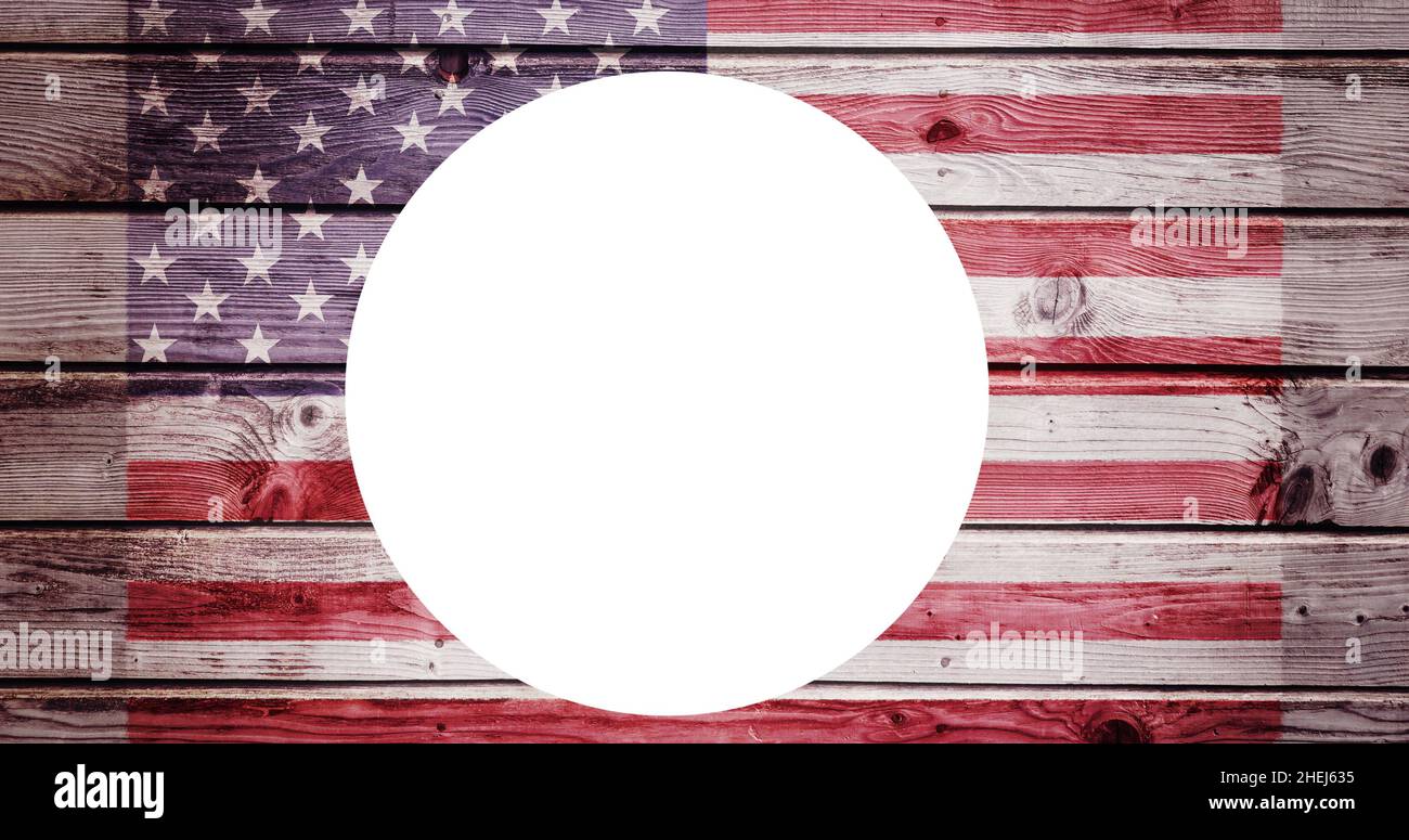 Bild von ich habe einen Traumtext über amerikanischer Flagge Stockfoto