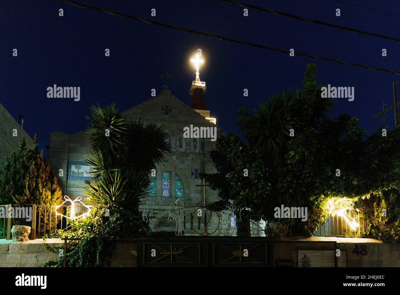 Kirche der Enthauptung Johannes des Täufers, Madaba, Jordanien Stockfoto