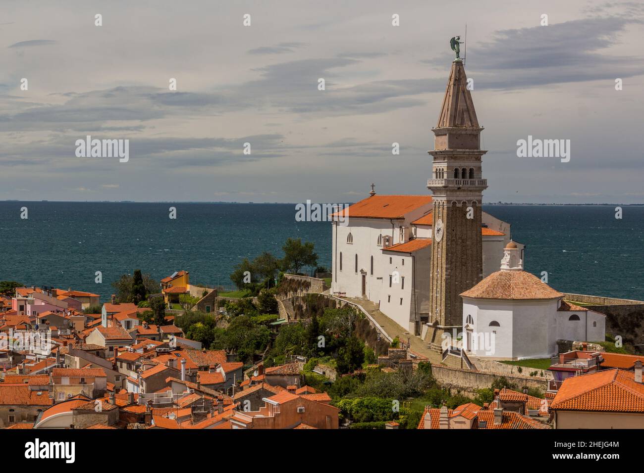 Pfarrkirche St. Georg in Piran, Slowenien Stockfoto