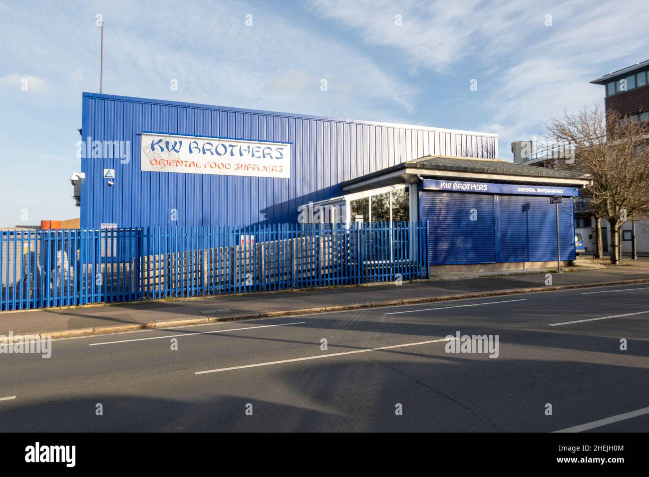 KW Brothers, Oriental Food Suppliers, Plymouth, Großbritannien Stockfoto
