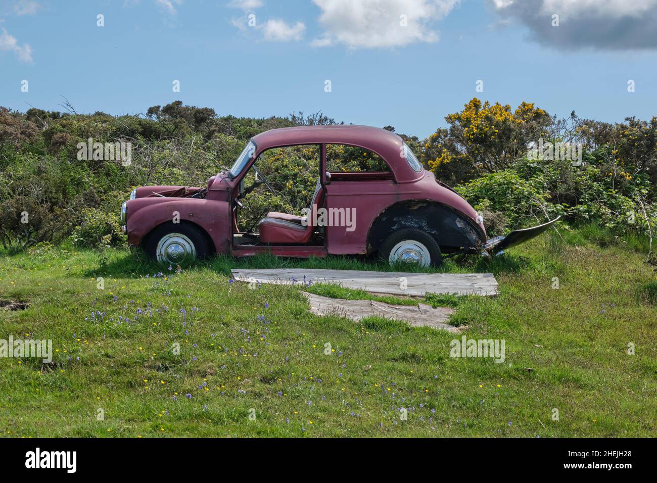 verlassenes altes Auto Stockfoto