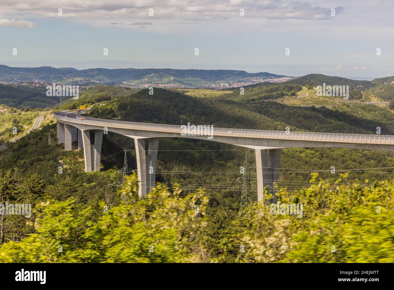 CrNi Kal Viadukt, Hochwa-Brücke in Slowenien Stockfoto