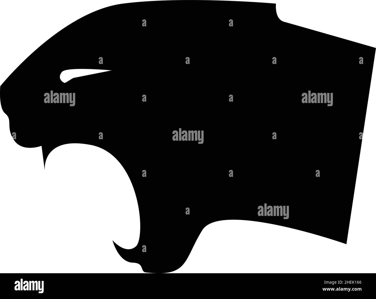 Wütender aggressiver Leopard brüllender Kopf Porträt Vektor Illustrationen Stock Vektor