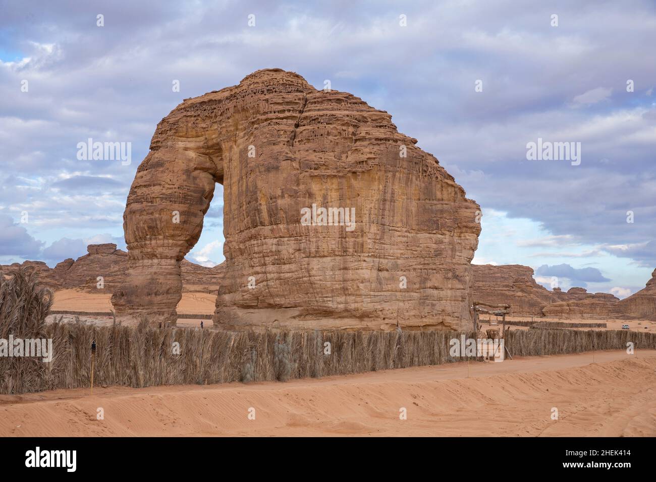 Berühmter Elefantenfelsen in Al Ula, Saudi-Arabien Stockfoto