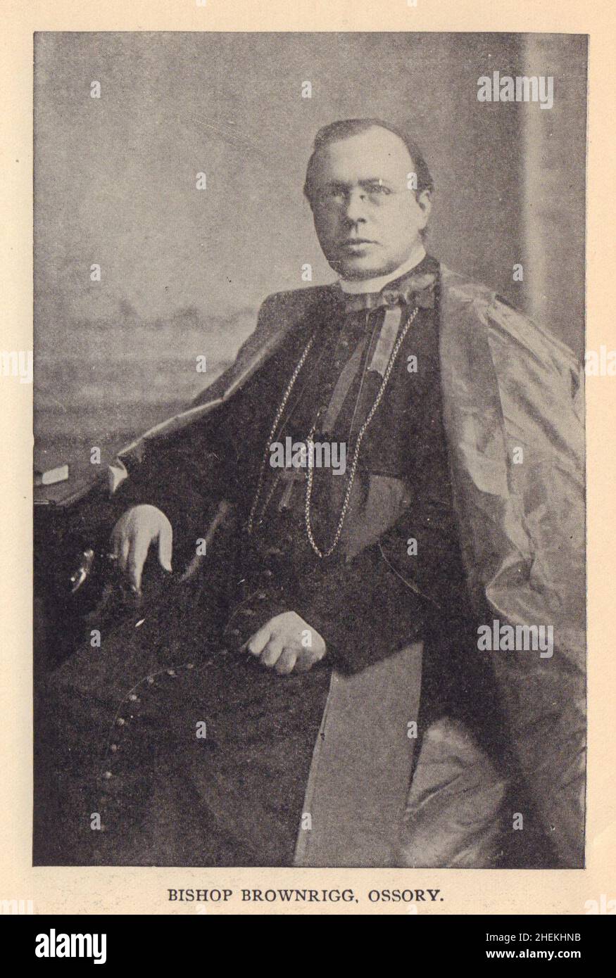 Bischof Brownrigg, Ossory. Irland Klerus 1905 altes antikes Druckbild Stockfoto