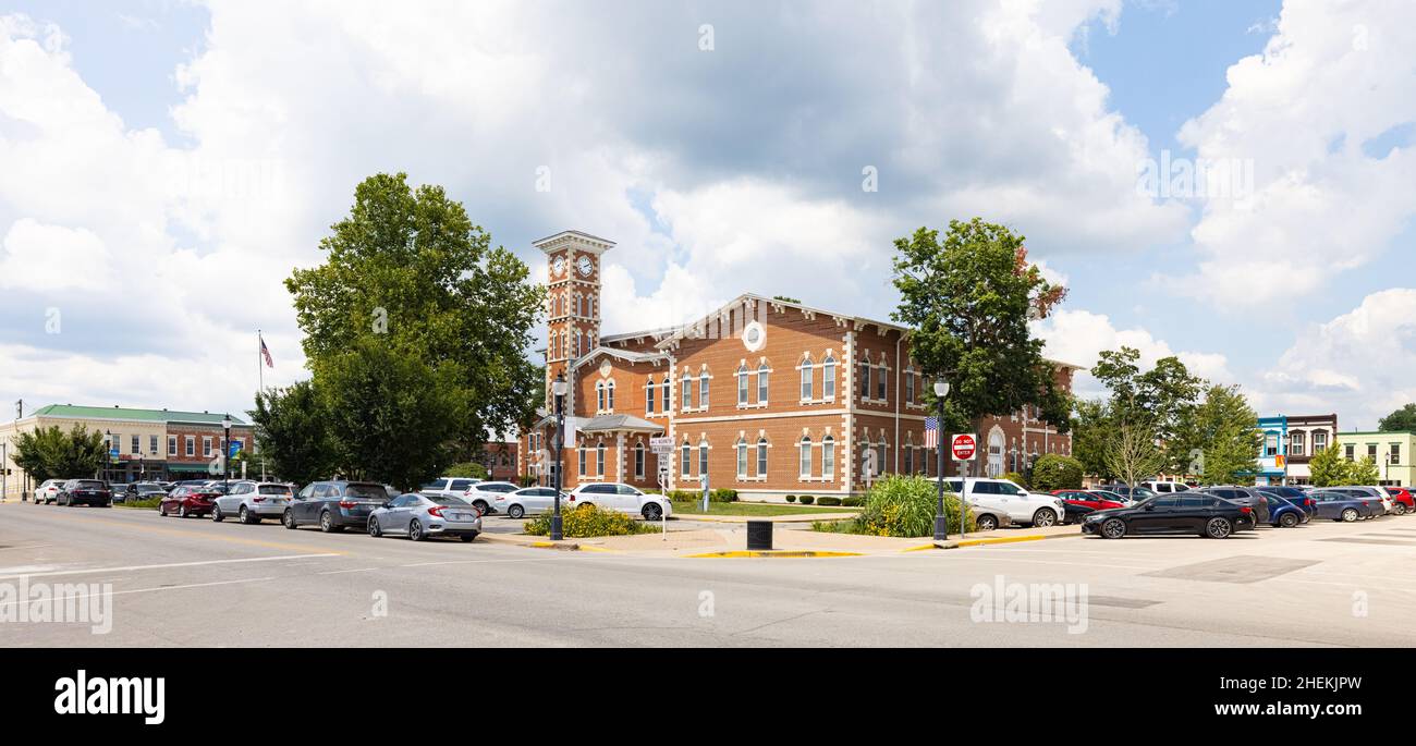Martinsville, Indiana, USA - 20. August 2021: Das Morgan County Courthouse Stockfoto