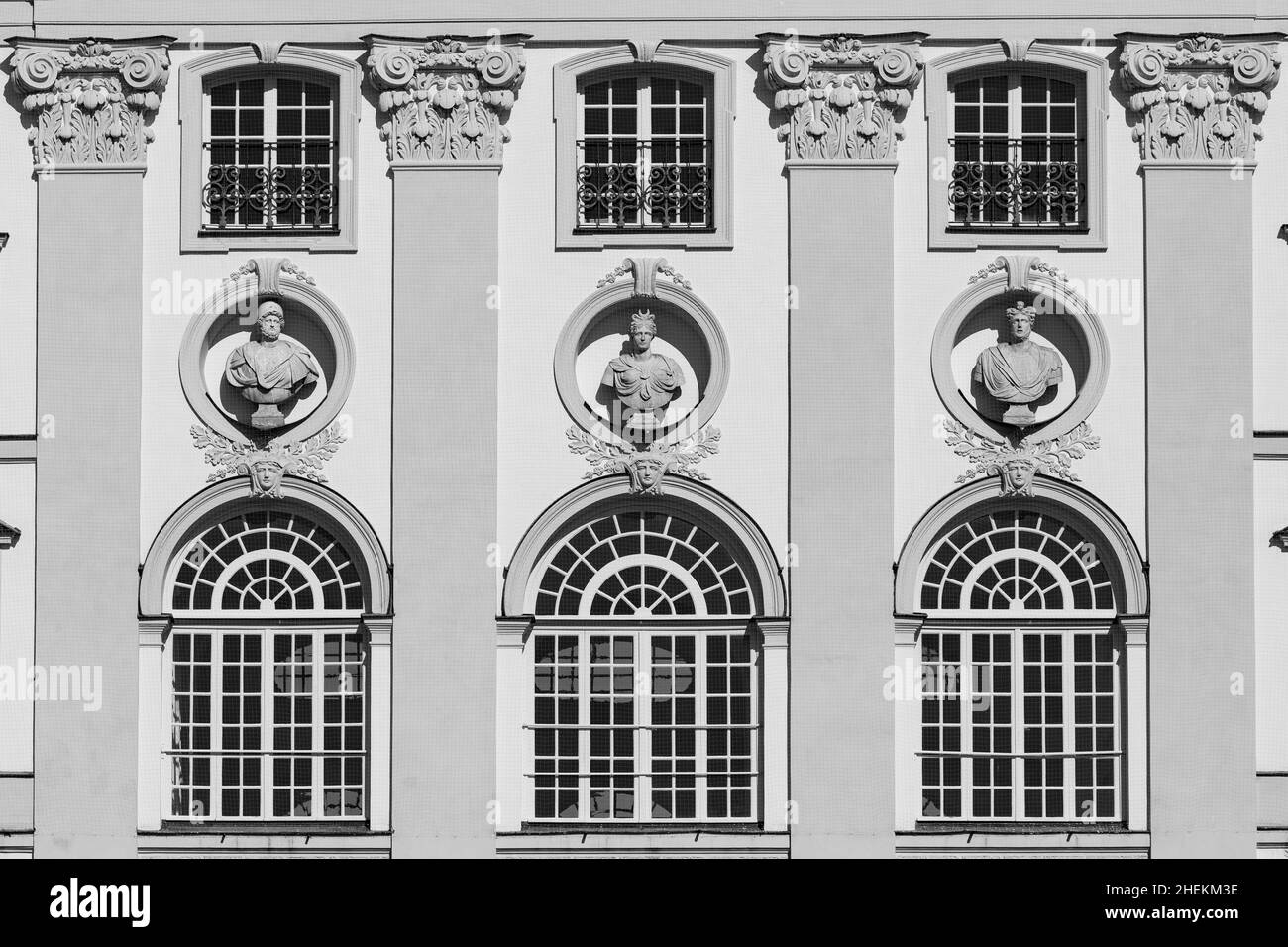 Fassade des Schlosses nymphenburg in München, Bayern Stockfoto