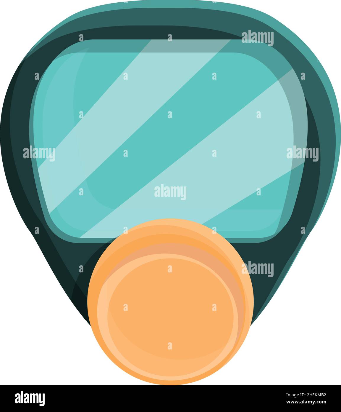 Cartoon-Vektor mit Symbol für chemische Maske. Gas-Cyberpunk. Maskenhelm Stock Vektor