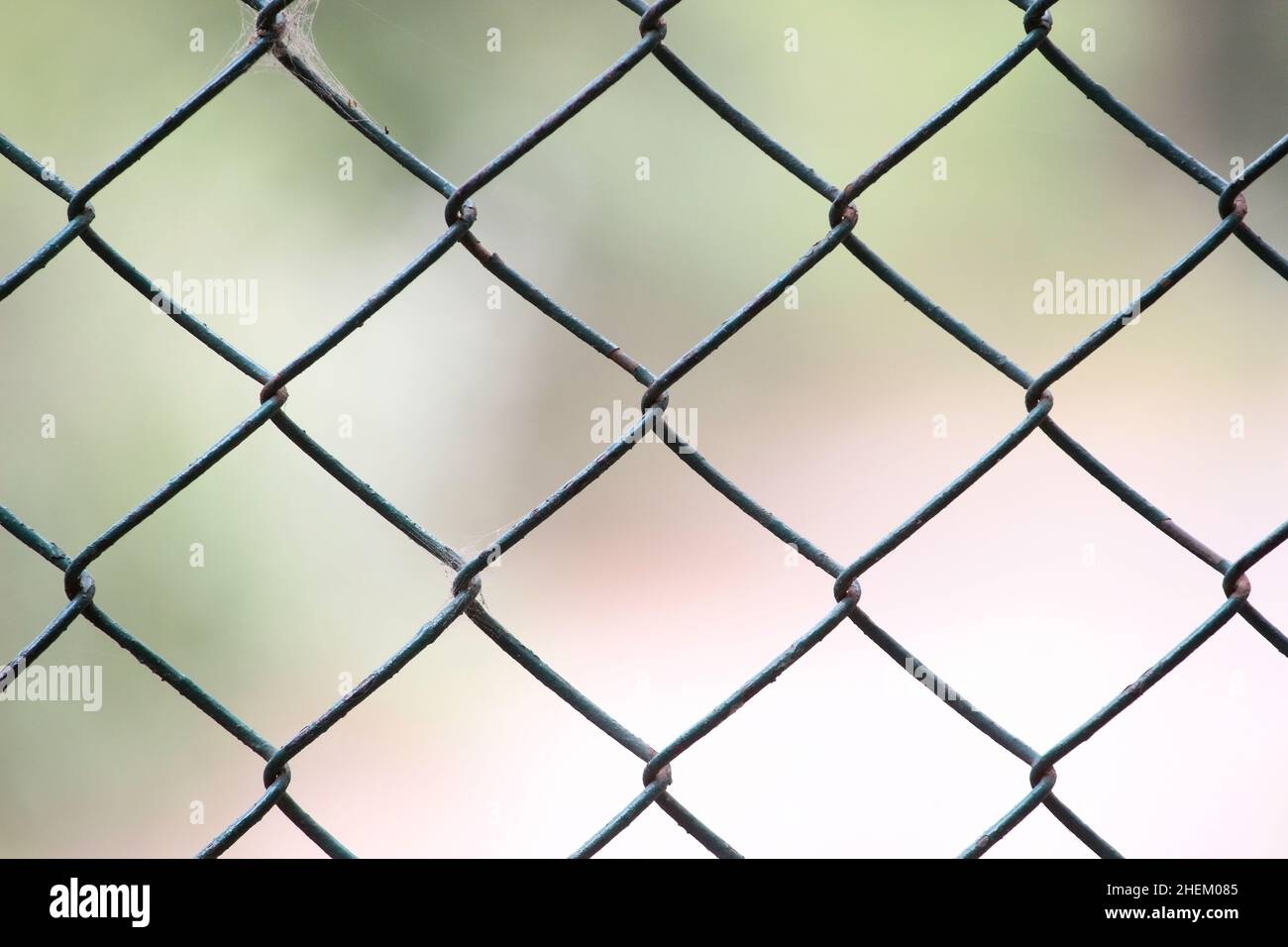Cahin Link Zaun Muster in der Straße für Hintergrund verwendet Stockfoto