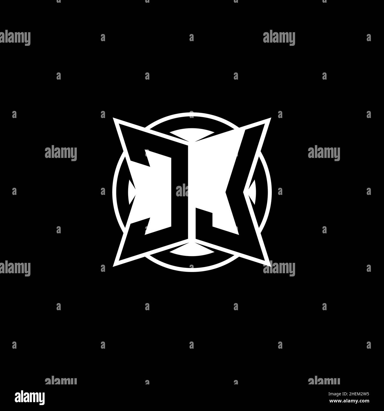 CL Monogram-Logobuchstabe mit schlichtem, modernen Formdesign. Kreisrundes Monogramm-Logo. Stock Vektor