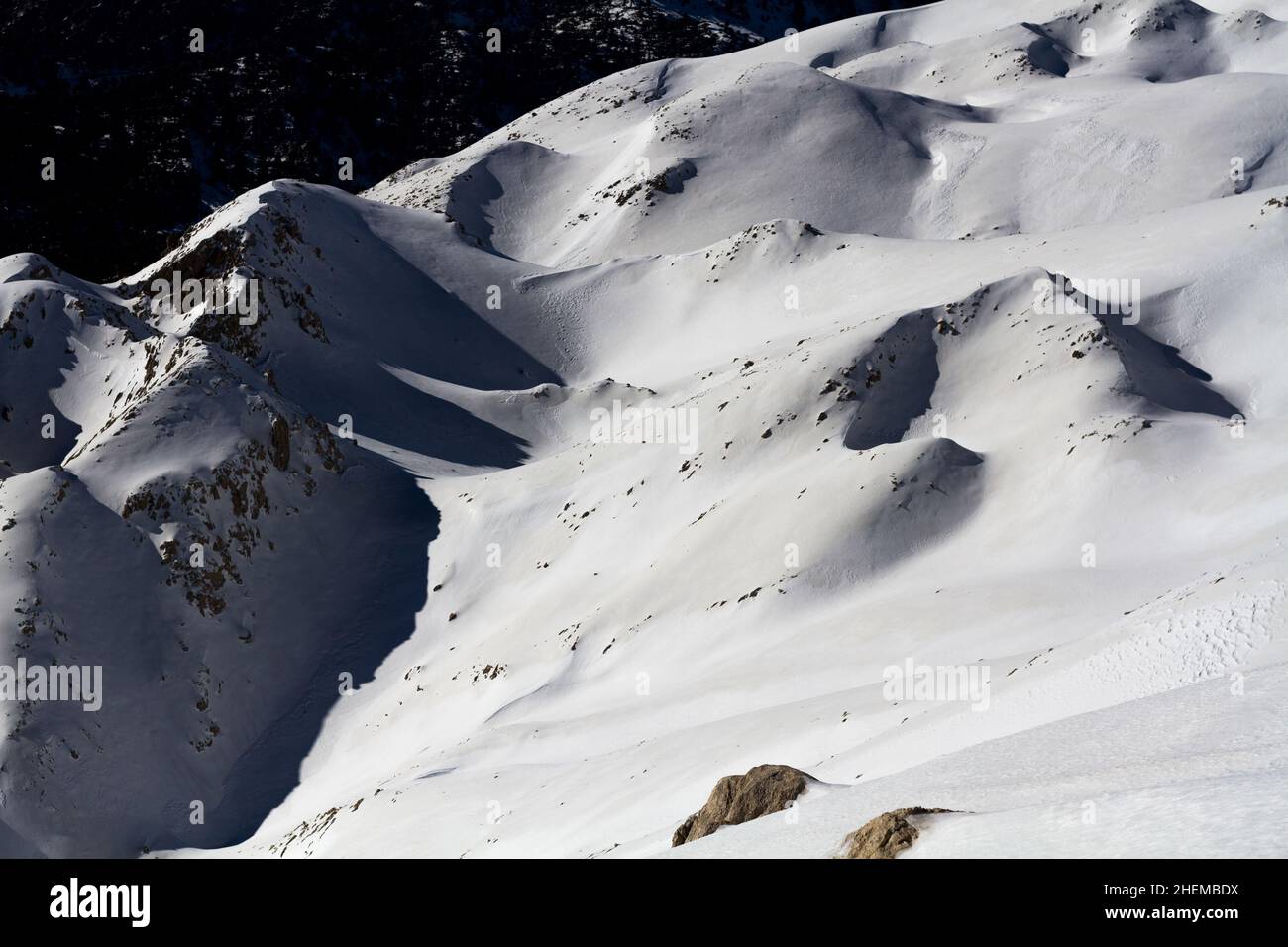 Schneebedeckte Rocky Highland Berge in Antalya - Türkei Stockfoto