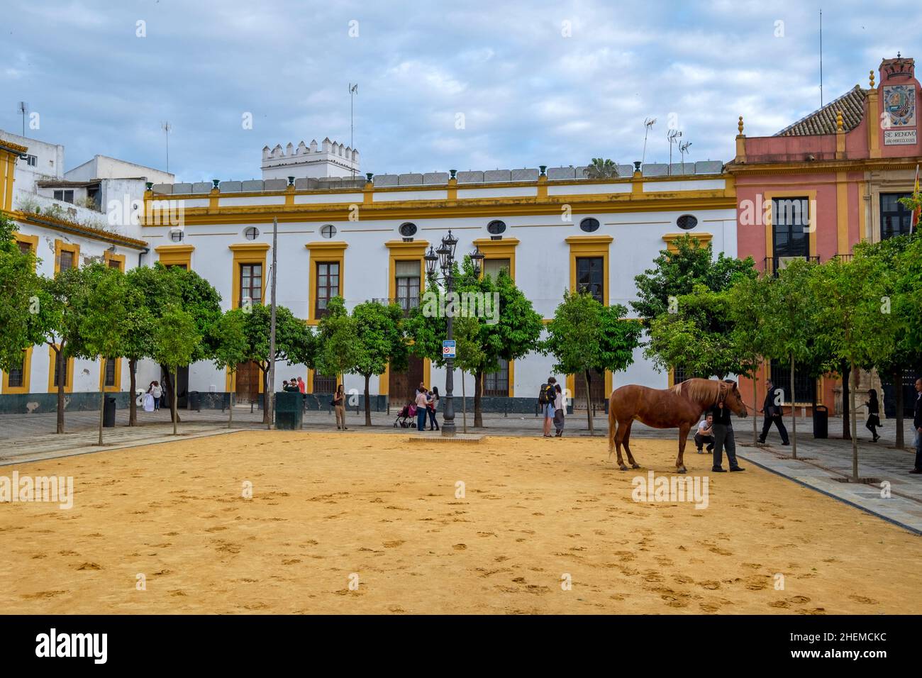 Blick auf Sevilla. Andalusien, Spanien. Stockfoto