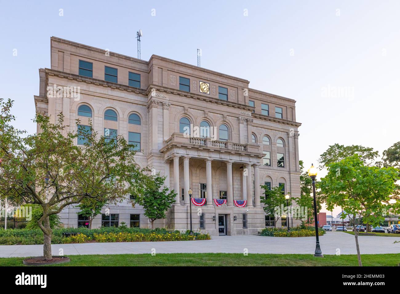 Valparaiso, Indiana, USA - 21. August 2021: Das Porter County Courthouse Stockfoto