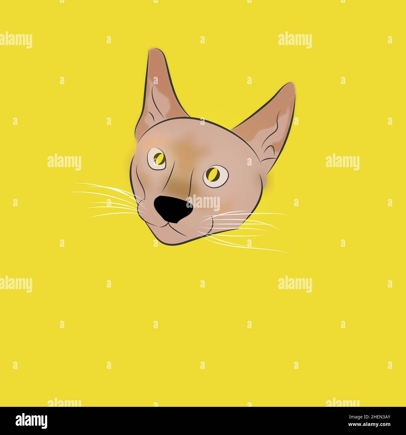 Ilustración de gato siamés Stockfoto