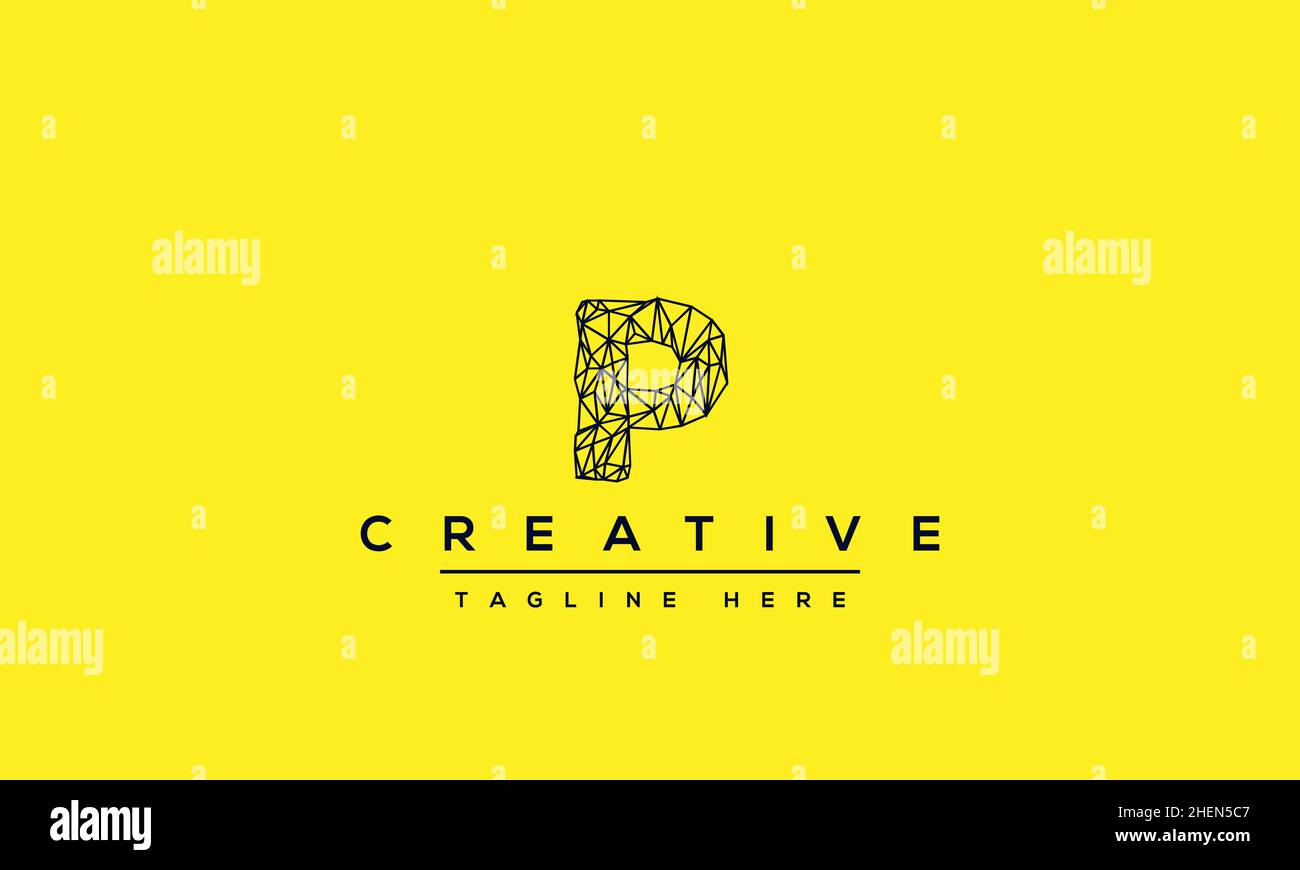 Modernes, elegantes und kreatives P Logo Design und Vorlage. PP-Symbol Initial-basiertes Monogramm und Buchstaben in Vektor Stock Vektor
