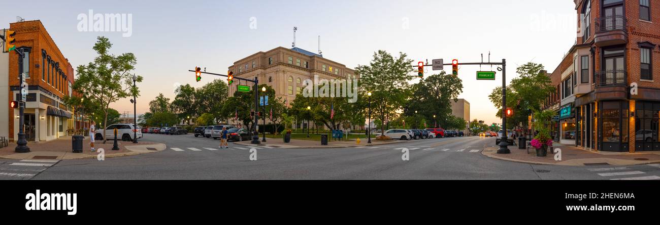 Valparaiso, Indiana, USA - 21. August 2021: Das Porter County Courthouse Stockfoto