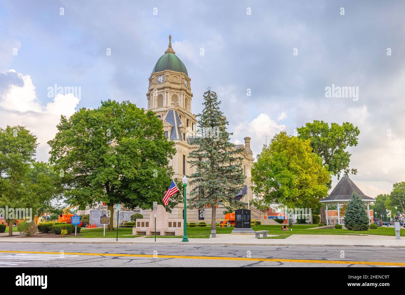 Columbia City, Indiana, USA - 22. August 2021: Das Whitley County Courthouse Stockfoto