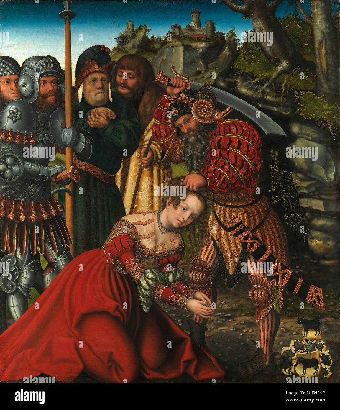 Das Martyrium der heiligen Barbara Gemälde von Lucas Cranach dem Älteren Stockfoto