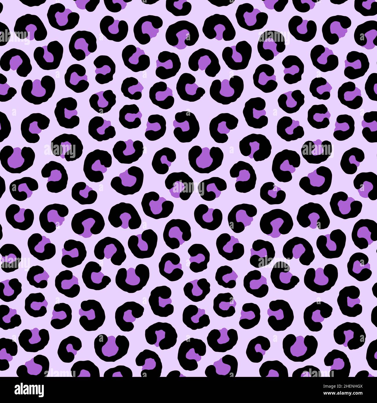 Einfache Lila Leopard Tier Motiv Vektor Nahtloses Muster Design Stock Vektor
