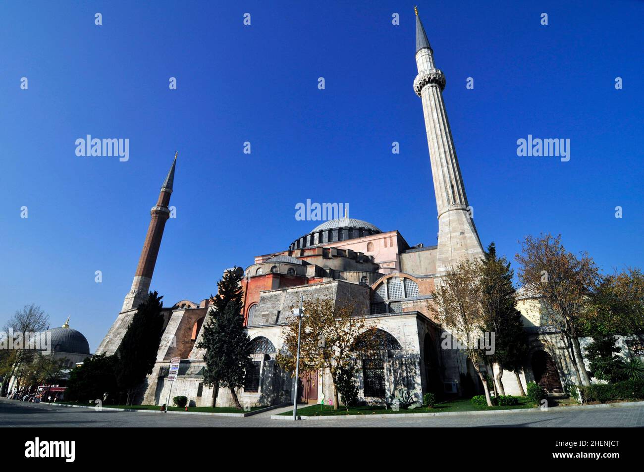 Aya Sofya ist eine ehemalige byzantinische Kirche, die heute als Moschee und Museum genutzt wird. Istanbul, Türkei. Stockfoto