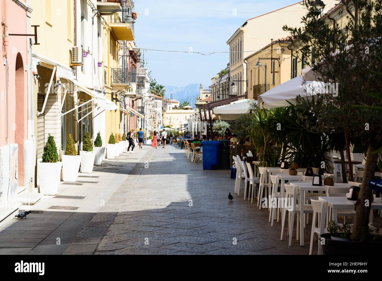 Olbia - Olbia war der Anlegeplatz für Ferien auf Sardinien. Stockfoto