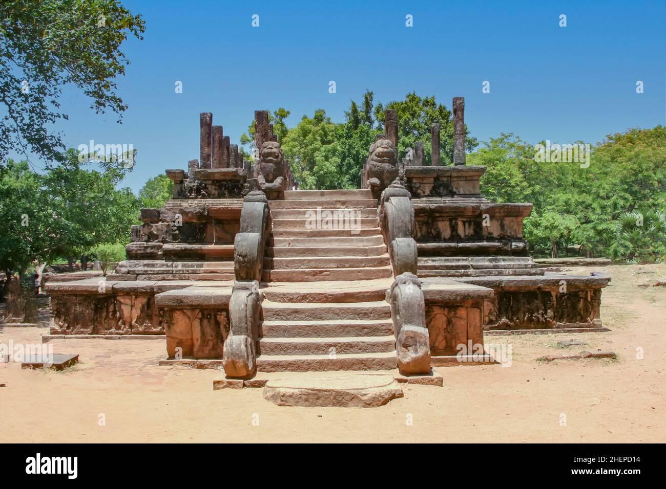 Berühmter Königstempel in Polonnaruwa, Sri Lanka. Es wurde von König parakramabahu dem Großen erbaut. Stockfoto