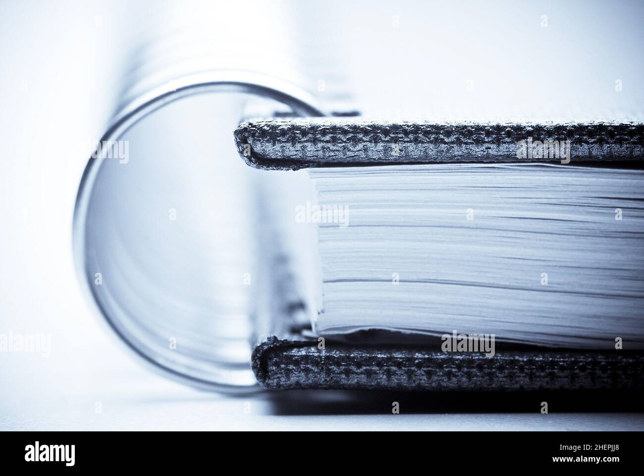 Notizbuch mit Spiralbindung, Detail Stockfoto