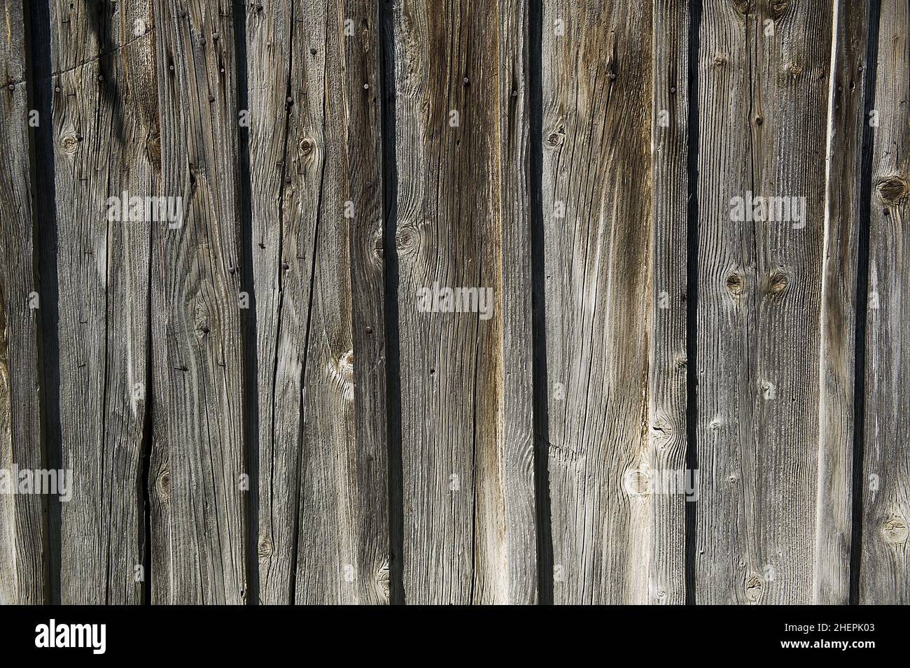 Hintergrundbild, verwitterte Holzwand Stockfoto