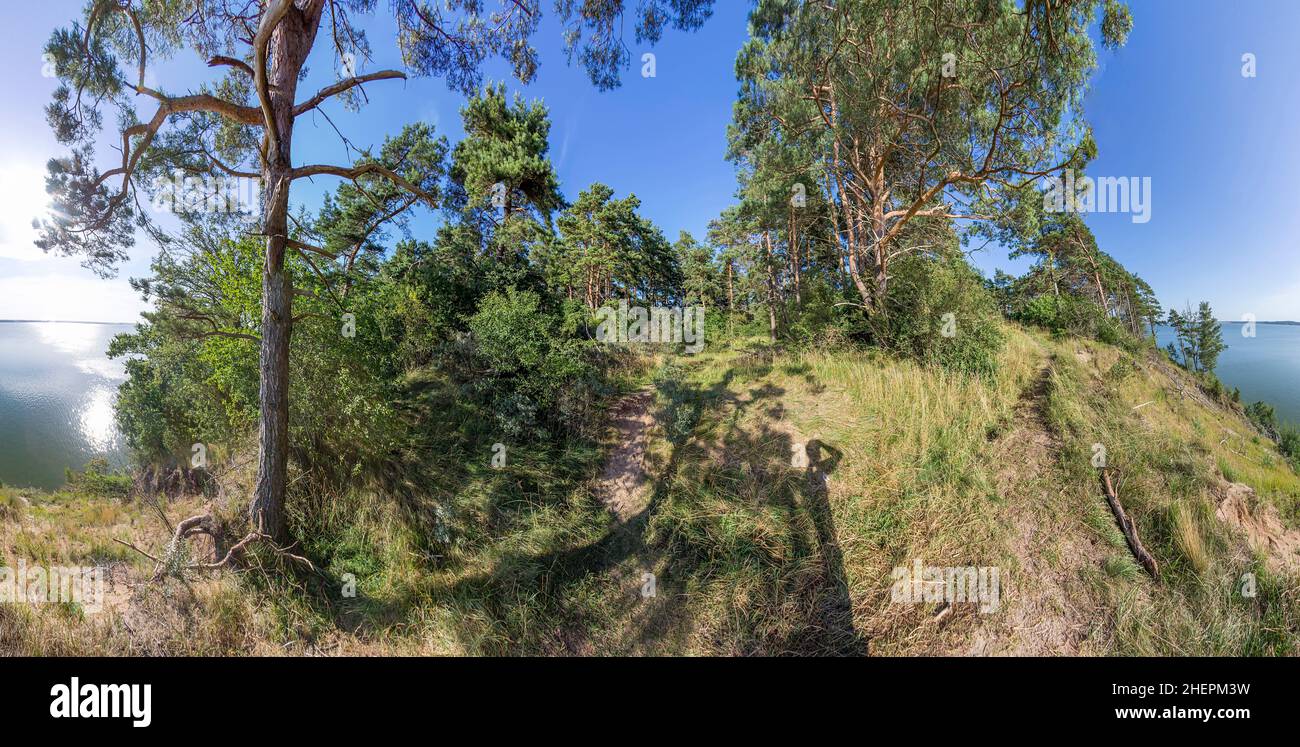 Klippenlandschaft in Usedom bei Glitz mit Blick auf die ostsee Stockfoto