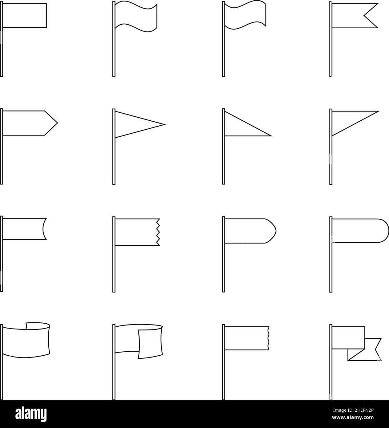 Satz von Flaggen, Vektorgrafik Stock Vektor