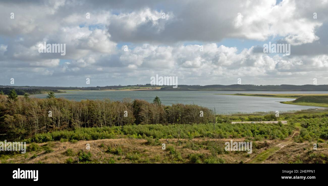 Landschaft in Dänemark Tved Klitplantage mit See Nors so in Dänemark Stockfoto