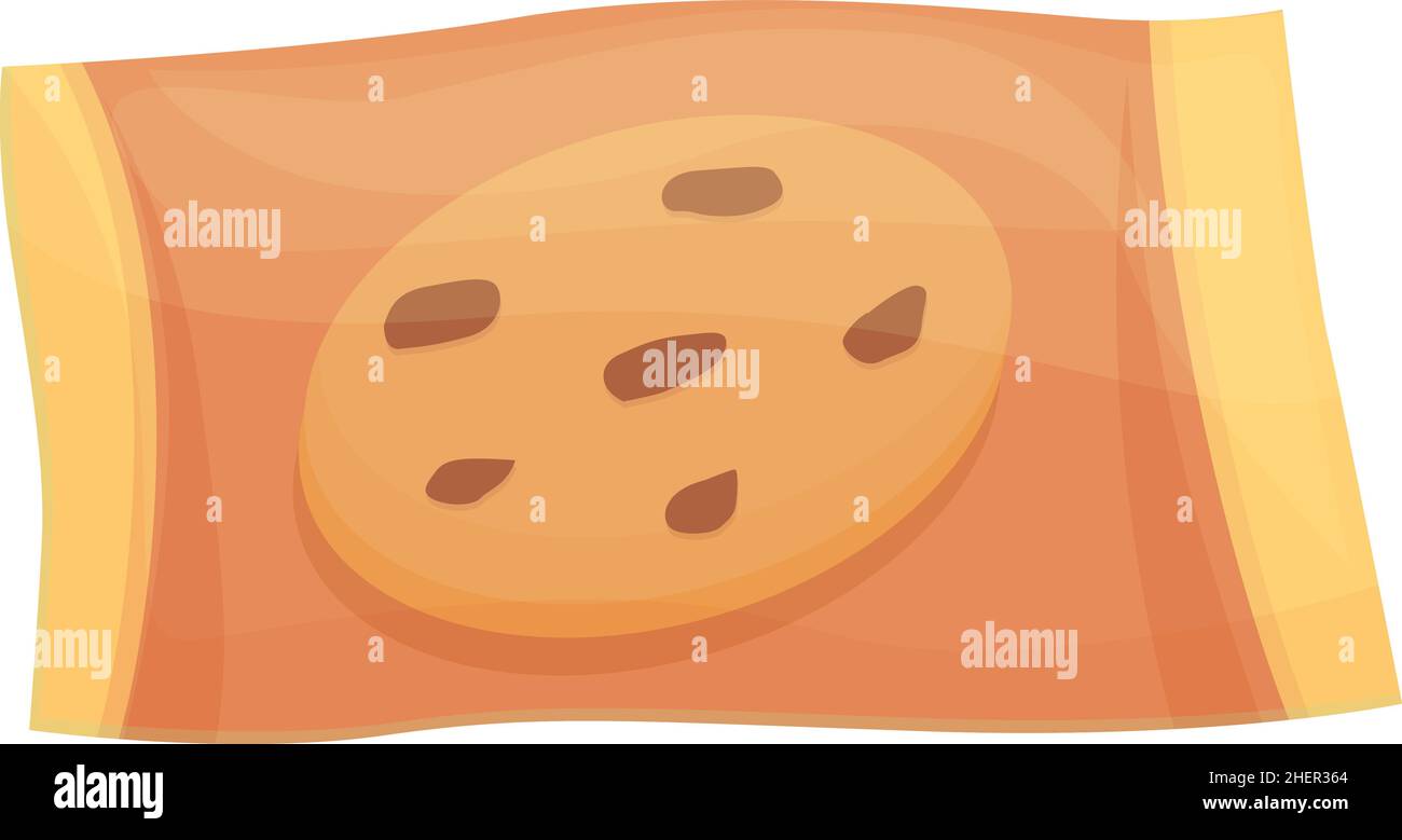 Obst-Cookies Symbol Cartoon-Vektor. Schokoladenkuchen. Dessertfrühstück Stock Vektor