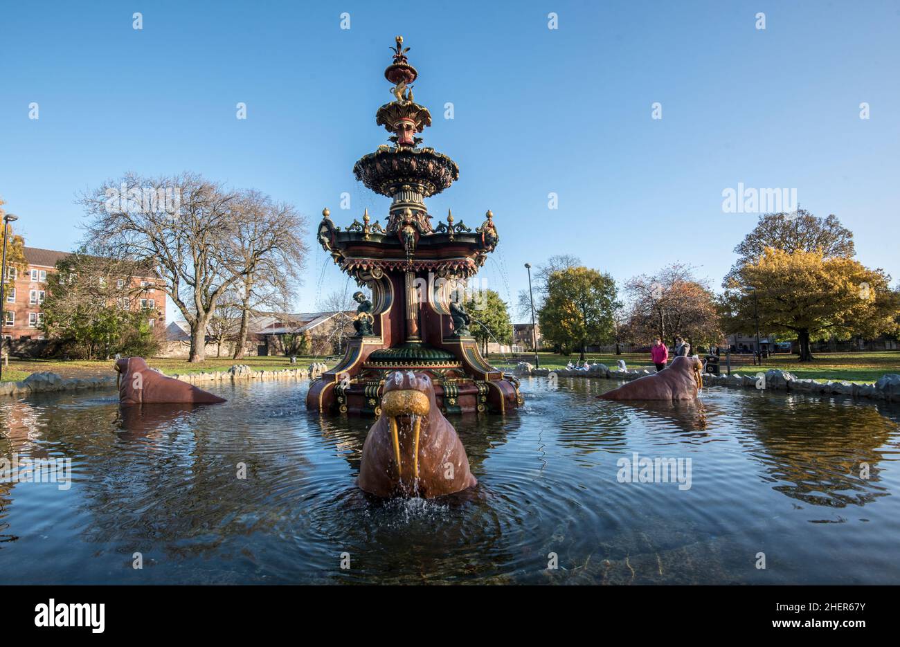 The Grand Fountain, Fountain Gardens, Love Street, Paisley, Schottland Stockfoto