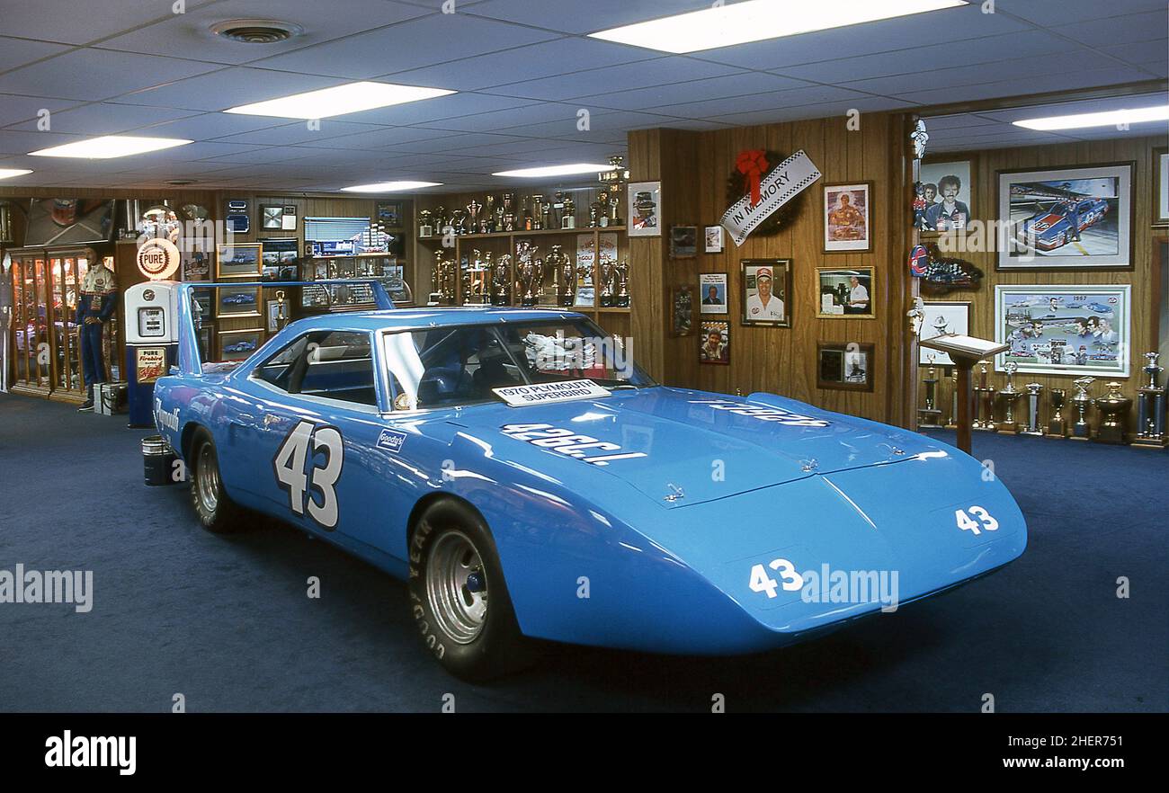 Richard Petty in seinem Museum & Motorsport Center Randleman North Carolina USA in einem Dodge Dakota Pick Up Truck von 1997 Stockfoto