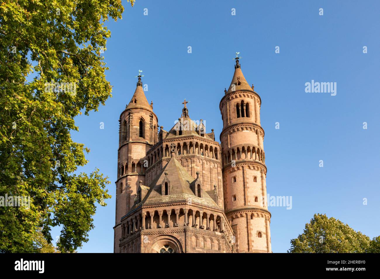 Alte historische Kathedrale von Worms, Deutschland Stockfoto