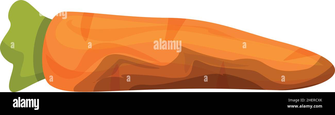 Kontaminierte Karotte Symbol Cartoon-Vektor. Gemüsebakterien. Lebensmittelvirus Stock Vektor