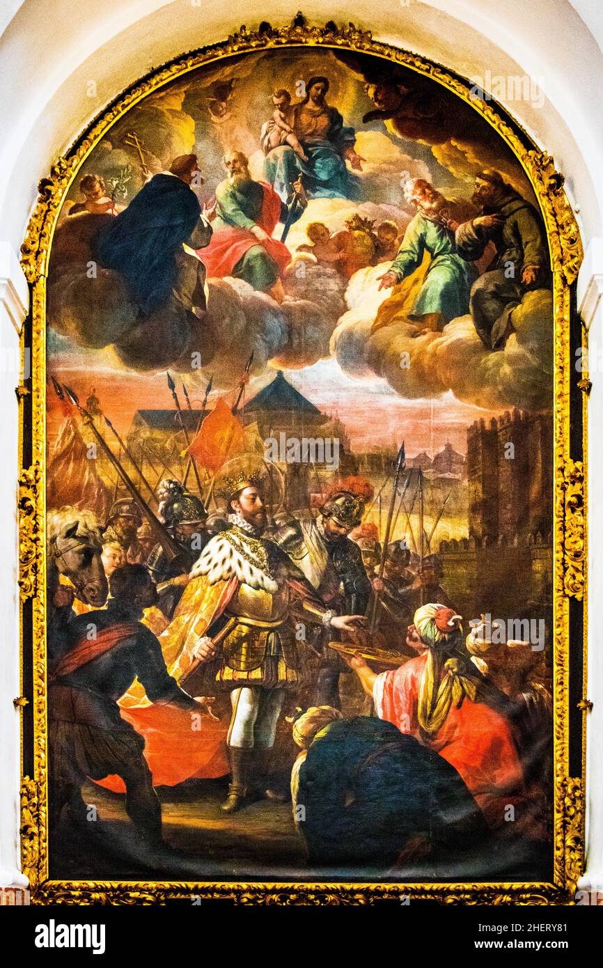 Nach der Reconquista, Übergabe der Stadt von den Mauren an Ferdinand III. Von Leon und Kastilien, Mezquita, Cordoba, Cordoba, Andalusien, Spanien Stockfoto